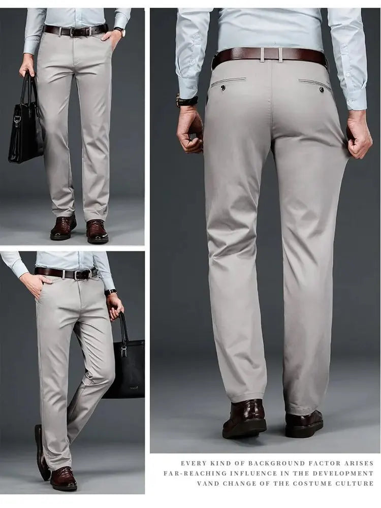 Lightweight Ice Silk Suit Pants – Cool Comfort with a Sharp Business Look