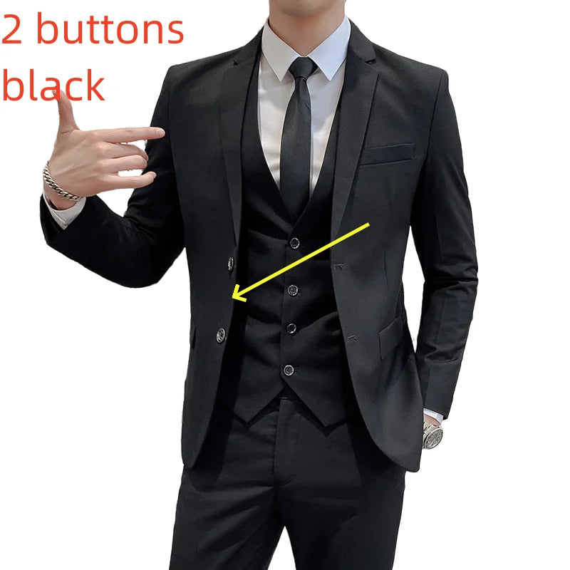 Classic 3-Piece Suit – Timeless Gentleman’s Style for Business, Weddings & Special Occasions