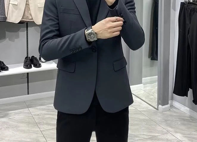 Men’s Business Blazer – Classic Black Suit Jacket in Regular & Plus Sizes