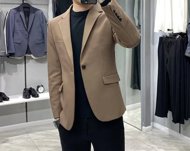 Men’s Business Blazer – Classic Black Suit Jacket in Regular & Plus Sizes