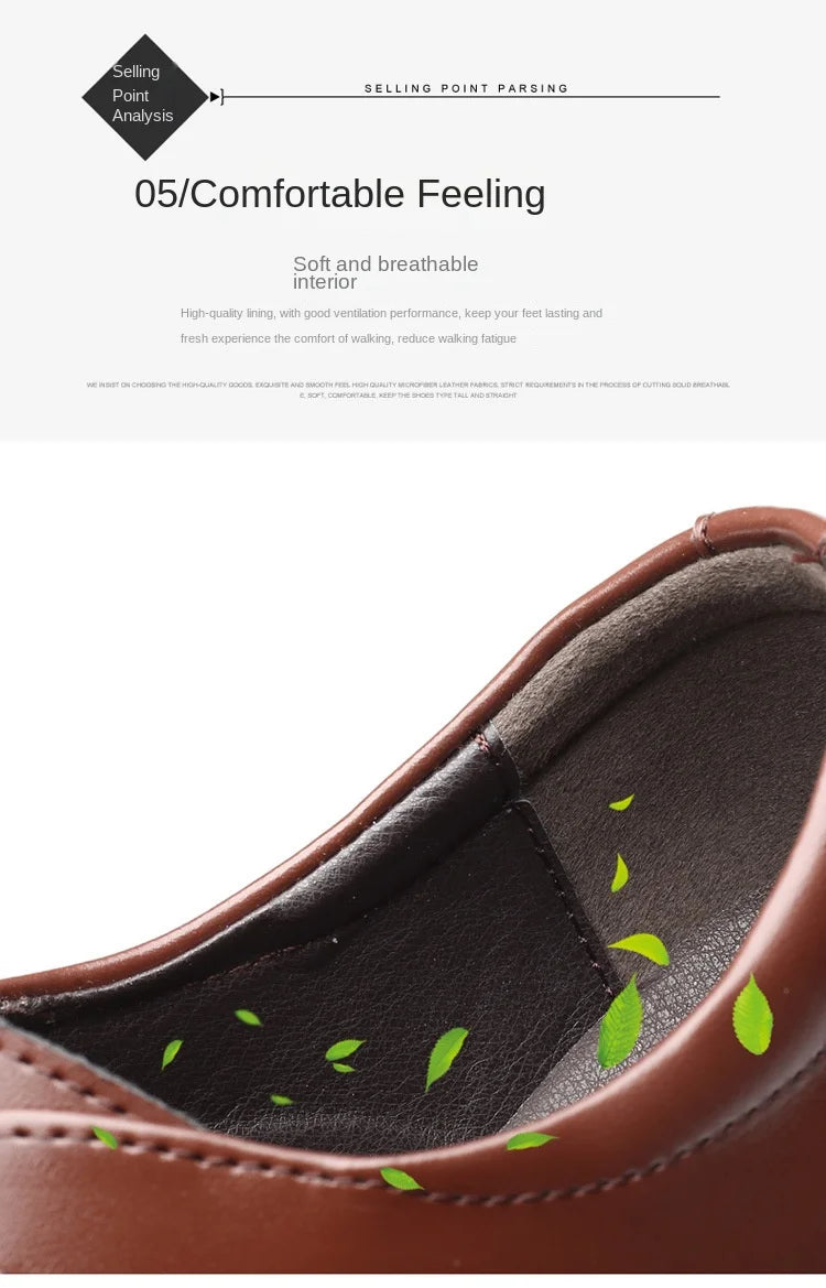 Men’s Formal Leather Shoes – Classic Business Dress Shoes in Large Sizes
