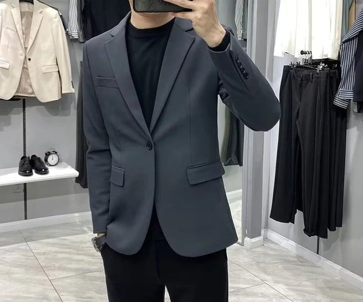 Men’s Business Blazer – Classic Black Suit Jacket in Regular & Plus Sizes