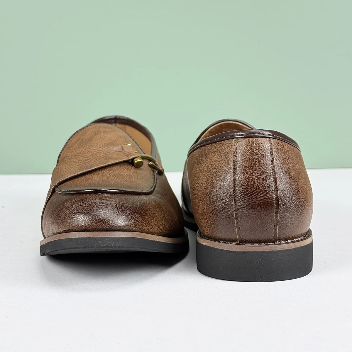 Men’s Formal Leather Loafers – British Style Pointed Toe Slip-On Dress Shoes