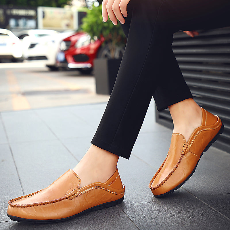 Effortless Summer Luxury – Breathable Leather Driving Loafers