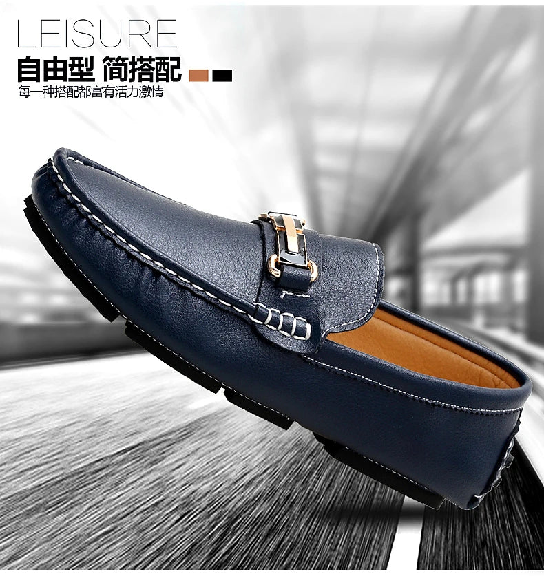 Handcrafted Leather Loafers – Effortless Comfort with Korean-Inspired Style