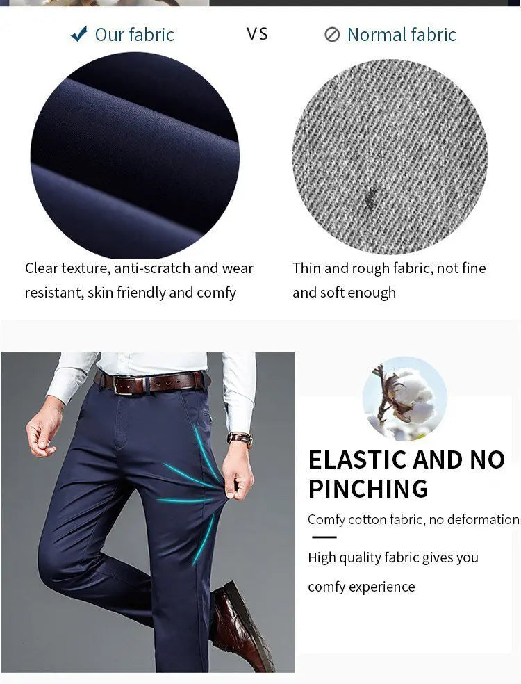 Lightweight Ice Silk Suit Pants – Cool Comfort with a Sharp Business Look