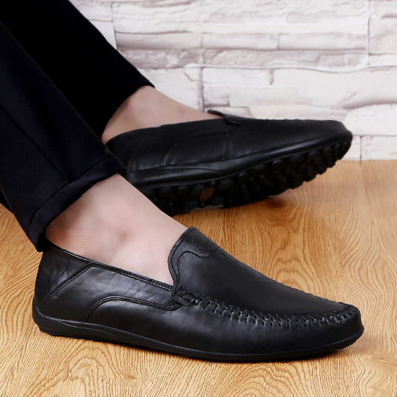 Men’s Genuine Leather Loafers – Casual Luxury Slip-On, Breathable Comfort