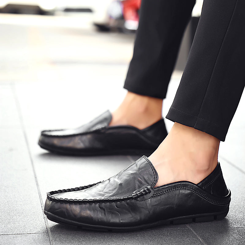 Effortless Summer Luxury – Breathable Leather Driving Loafers