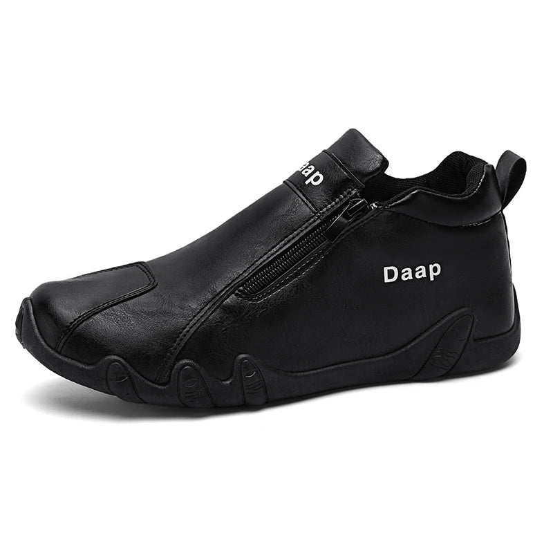 Luxury Men's Casual Shoes Designer Leather Shoes Soft Soles Comfort Sneakers Outdoor Lightweight Flats Anti Slip Walking Shoes