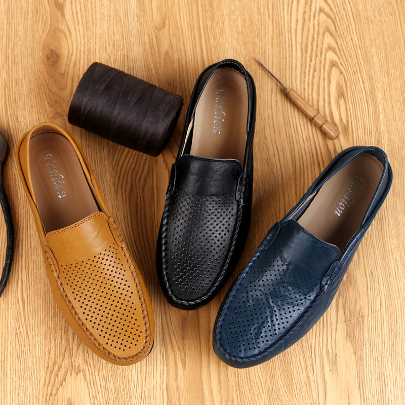 Effortless Summer Luxury – Breathable Leather Driving Loafers