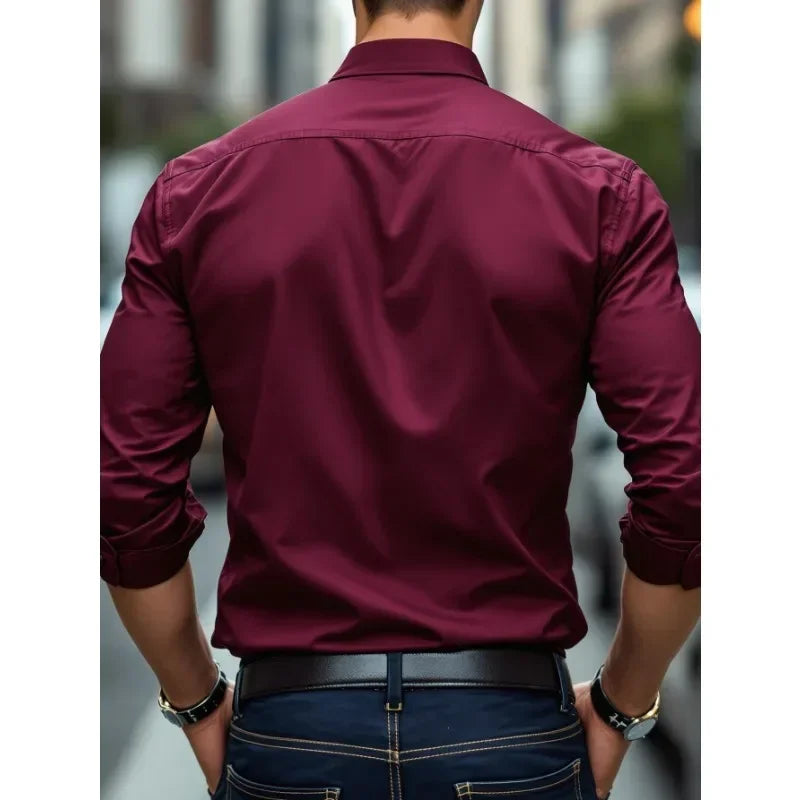 Timeless Men’s Smart Casual Shirt – Stretch Comfort for Work or Everyday Style