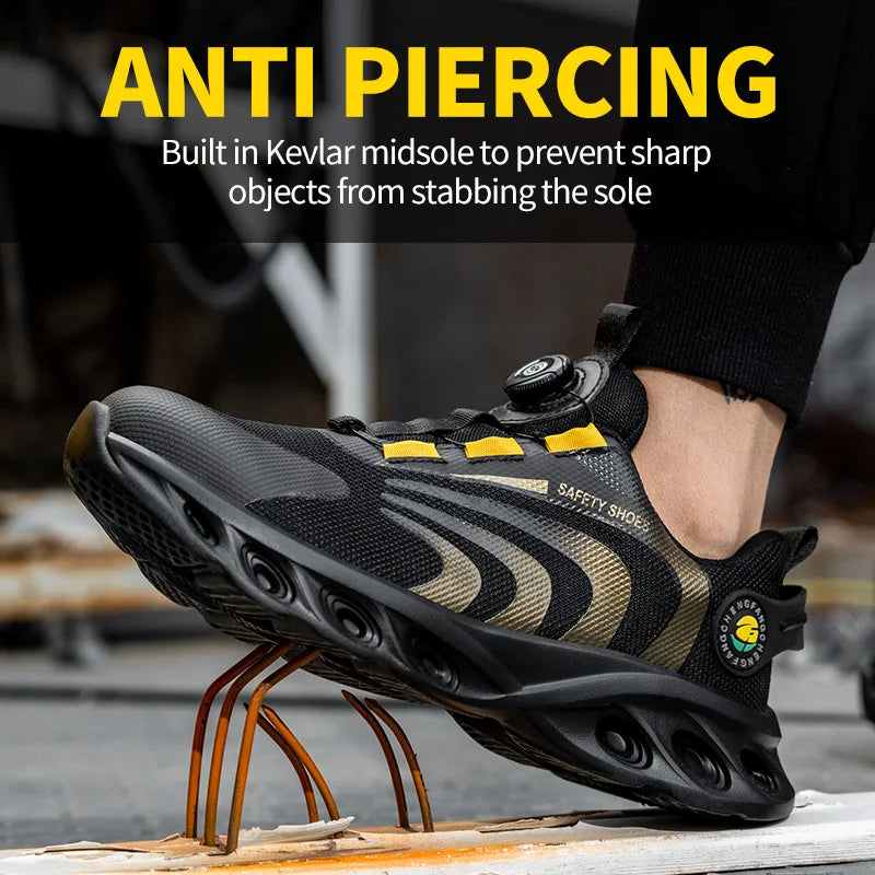 Men’s Waterproof Safety Boots – Indestructible Steel Toe Work Footwear with Anti-Smash & Stab Resistance