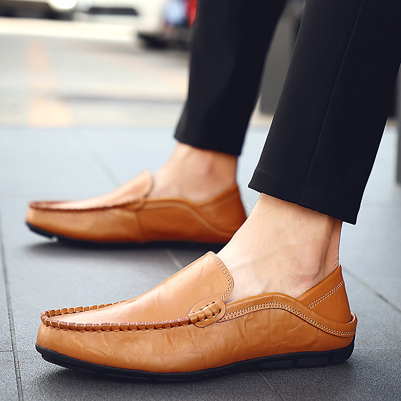 Effortless Summer Luxury – Breathable Leather Driving Loafers