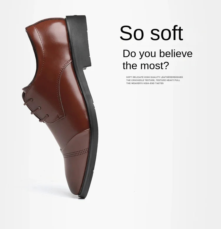 Men’s Formal Leather Shoes – Classic Business Dress Shoes in Large Sizes