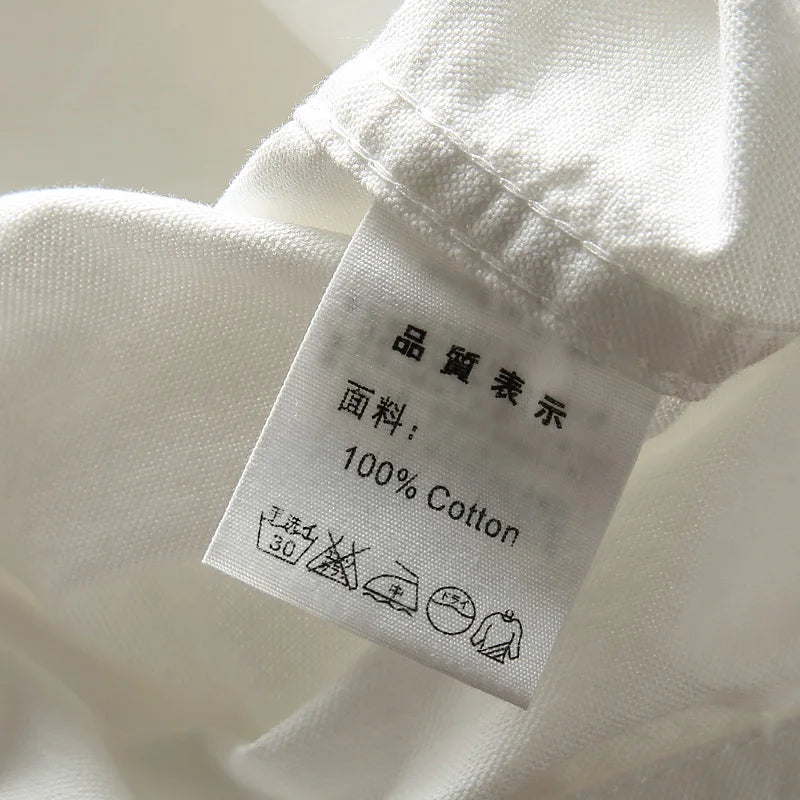 Japanese Short Sleeve Loose Fit Ox Cloth Men's Breathable Cotton