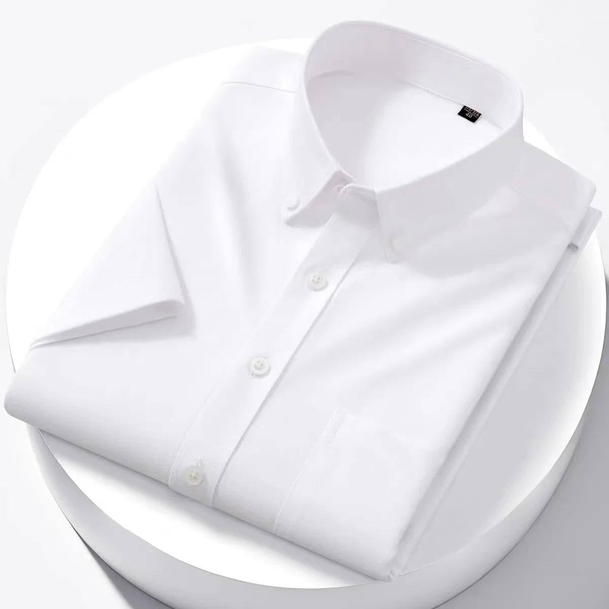 Men’s Luxury Oxford Shirt – 100% Cotton Short Sleeve Slim Fit Business Casual Top