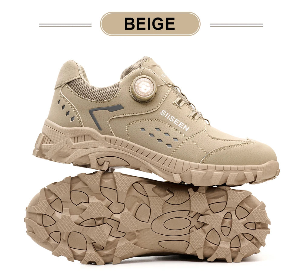 Men’s Steel Toe Safety Shoes – Lightweight, Breathable & Puncture-Resistant Work Footwear