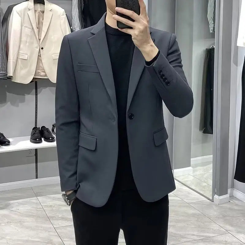 Men’s Business Blazer – Classic Black Suit Jacket in Regular & Plus Sizes