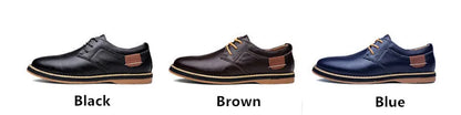 Spring/Autumn Men’s Oxford Shoes – Genuine Leather Lace-Up Formal Dress Shoes, Casual Business & Wedding Footwear, Big Sizes 38–48