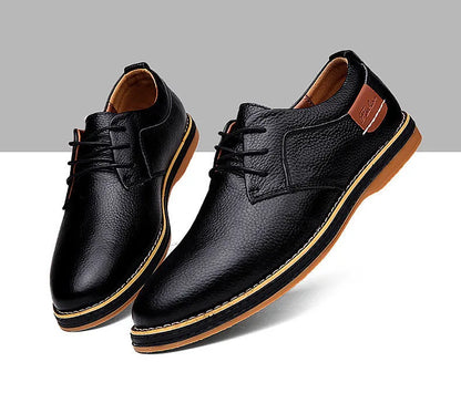 Spring/Autumn Men’s Oxford Shoes – Genuine Leather Lace-Up Formal Dress Shoes, Casual Business & Wedding Footwear, Big Sizes 38–48