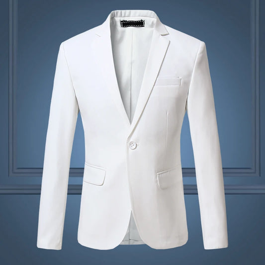 Elegant White Blazer – Refined Gentleman’s Style for Business or Special Occasions