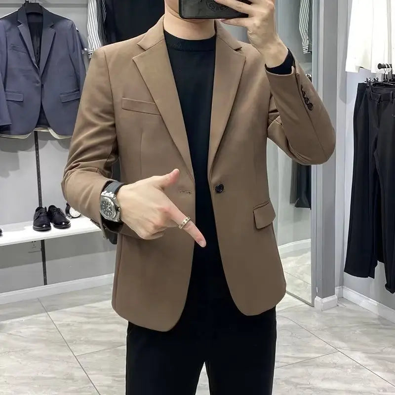 Men’s Business Blazer – Classic Black Suit Jacket in Regular & Plus Sizes