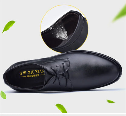 Men Formal Leather Shoes Black Pointed Toe Men Loafers Party Office Business Casual Shoes for Men Oxford Shoes Mens Dress Shoe