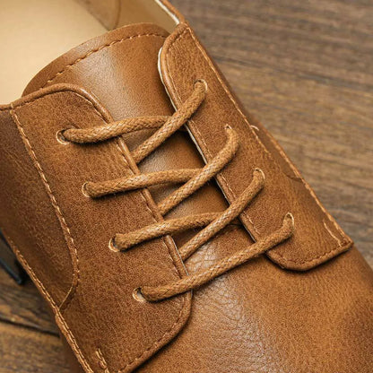 Retro Men's Derby Shoes 2024 New Men Casual shoes Fashion Men Leather Shoes #AL6604