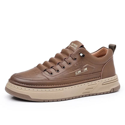 Trendy Men's Casual Shoes Simple Men's Retro Genuine Leather Shoes Elegant Formal  Commuter Work Shoes Free Delivery Loafers