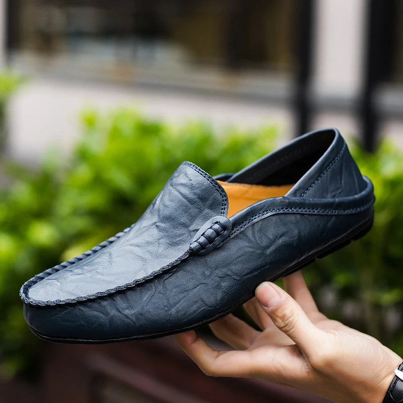Effortless Summer Luxury – Breathable Leather Driving Loafers