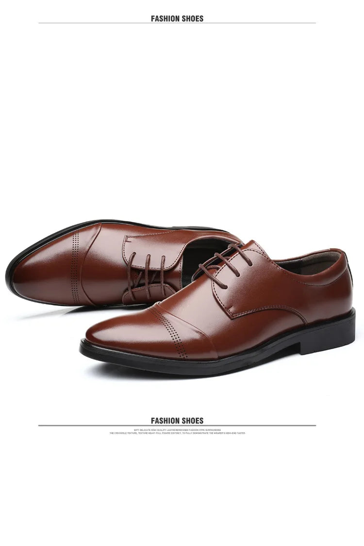 Men’s Formal Leather Shoes – Classic Business Dress Shoes in Large Sizes