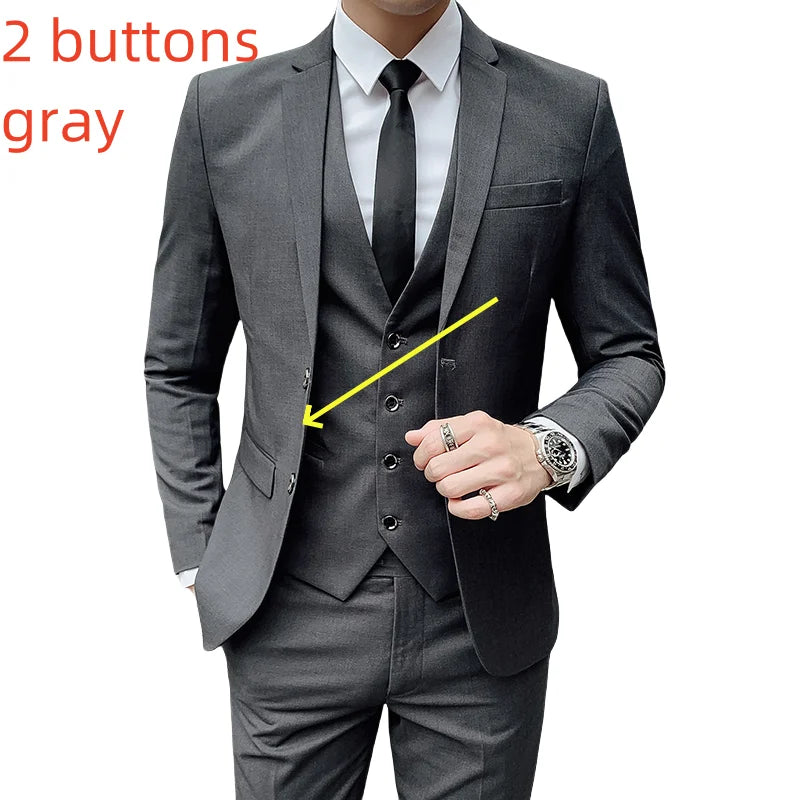 Classic 3-Piece Suit – Timeless Gentleman’s Style for Business, Weddings & Special Occasions