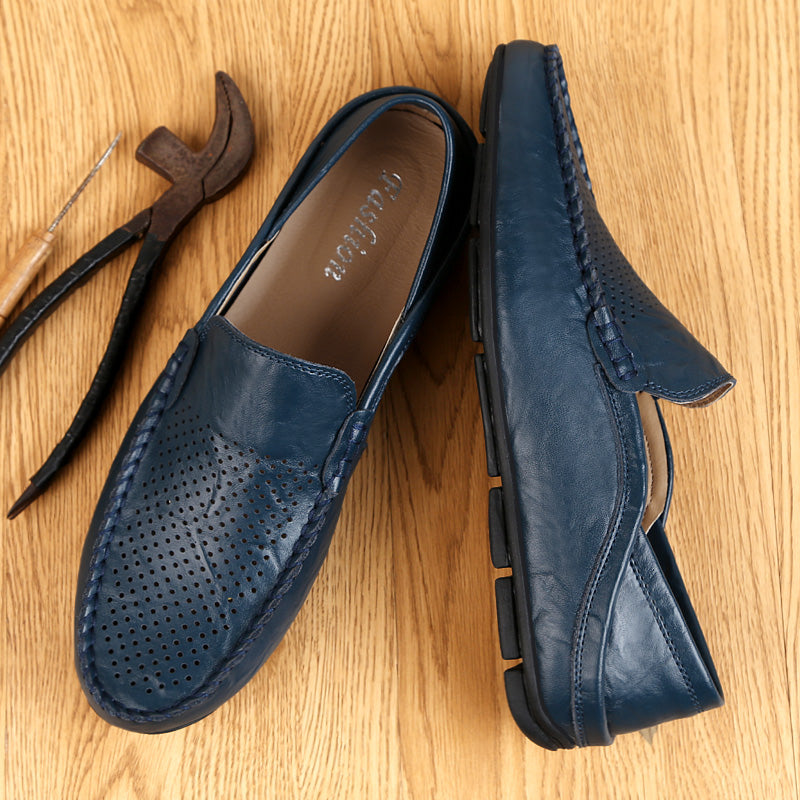 Effortless Summer Luxury – Breathable Leather Driving Loafers