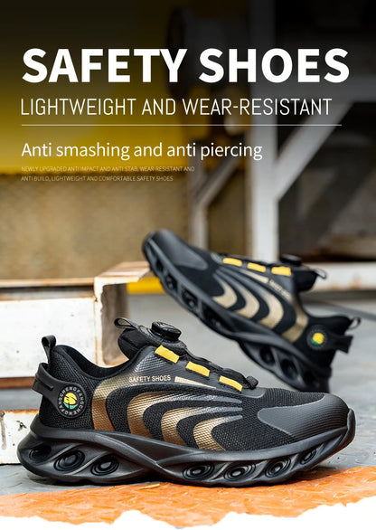 Men’s Waterproof Safety Boots – Indestructible Steel Toe Work Footwear with Anti-Smash & Stab Resistance