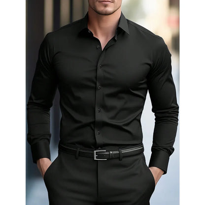 Timeless Men’s Smart Casual Shirt – Stretch Comfort for Work or Everyday Style