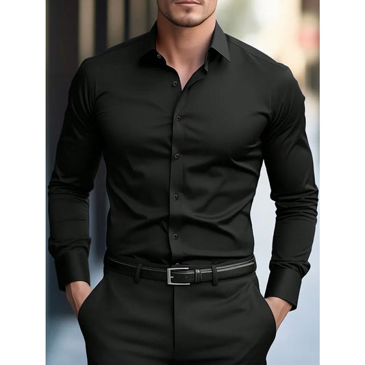 Timeless Men’s Smart Casual Shirt – Stretch Comfort for Work or Everyday Style