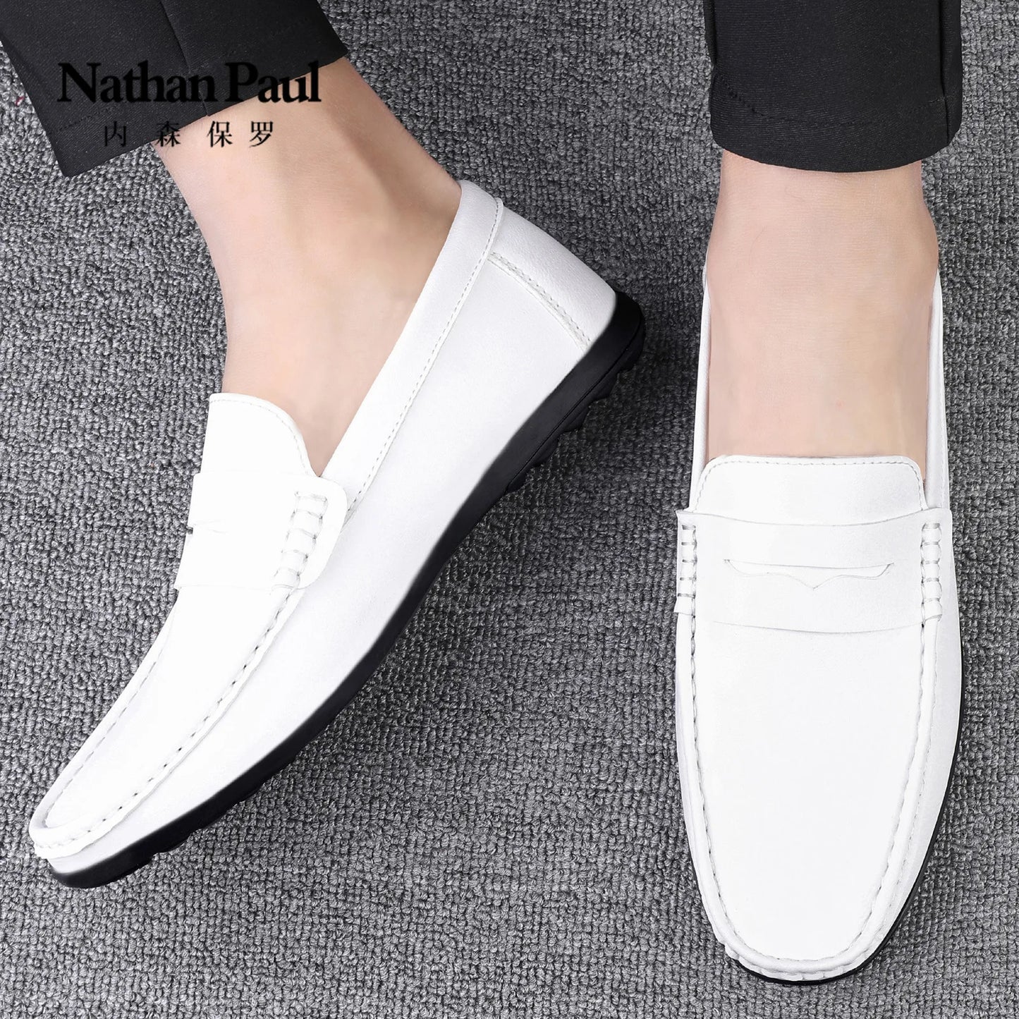 Men’s Shoes – New Casual Driving Style Loafers, Fashion Outdoor Slip-On Lazy Flats