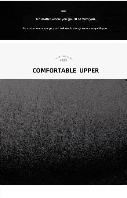 CLOHOO Men’s Business Casual Leather Shoes – Comfortable Breathable Cowhide with Durable Rubber Sole
