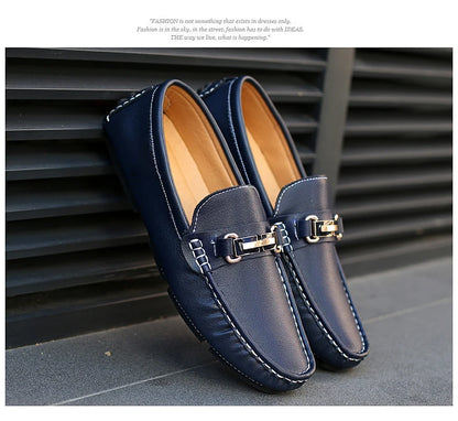 Handcrafted Leather Loafers – Effortless Comfort with Korean-Inspired Style