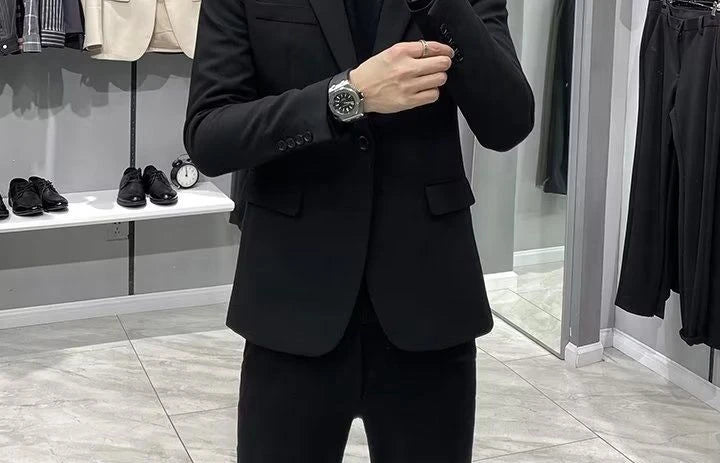 Men’s Business Blazer – Classic Black Suit Jacket in Regular & Plus Sizes