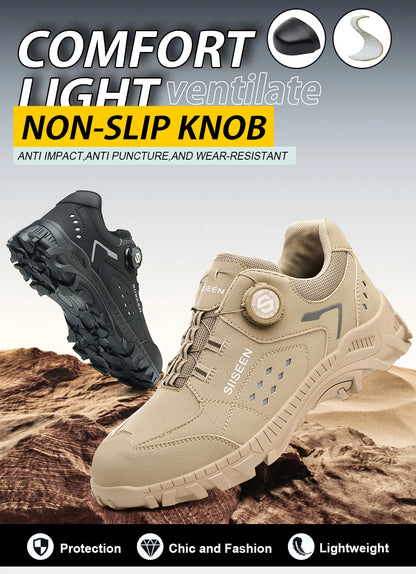 Men’s Steel Toe Safety Shoes – Lightweight, Breathable & Puncture-Resistant Work Footwear
