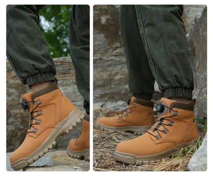 Rugged Safety Boots – Waterproof Steel Toe Protection for Work & Outdoor Riding