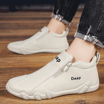 Luxury Men's Casual Shoes Designer Leather Shoes Soft Soles Comfort Sneakers Outdoor Lightweight Flats Anti Slip Walking Shoes