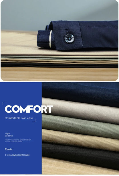 Cool & Comfortable Men’s Summer Trousers – Smart Bamboo Fiber Blend for Work or Casual