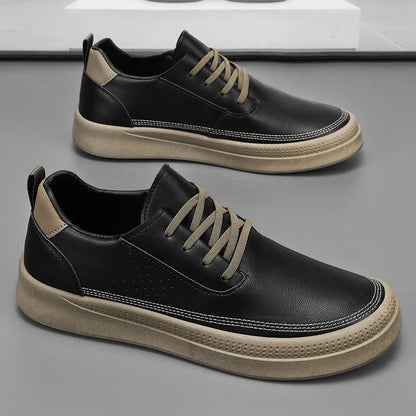 Outdoor Leather Men's Casual Shoes Fashion Breathable Slip-on man Loafers Comfortable Lazy Shoes Soft Flat Driving Walking Shoes
