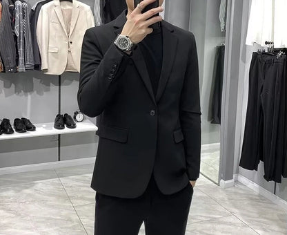 Men’s Business Blazer – Classic Black Suit Jacket in Regular & Plus Sizes