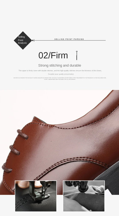 Men’s Formal Leather Shoes – Classic Business Dress Shoes in Large Sizes