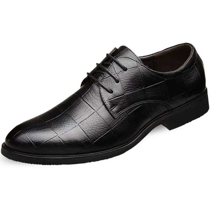 Men’s Leather Shoes – Classic Autumn Business Dress Shoes, British Style Comfort Casual Formal Wedding Footwear