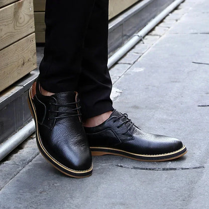 Men’s Oxford Shoes – Genuine Leather Brogue Lace-Up Dress Footwear, Italian Luxury Brand Moccasins & Loafers, Plus Size 38–48