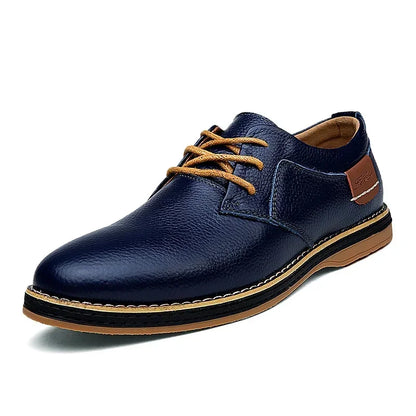 Men’s Oxford Shoes – Genuine Leather Brogue Lace-Up Dress Footwear, Italian Luxury Brand Moccasins & Loafers, Plus Size 38–48